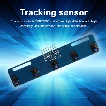 3,3 В-5 В 5-канальный модуль слежения TCRT5000 Высокочувствительный ИК-фотоэлектрический переключатель с защитой от помех, Барьерный линейный модуль отслеживания