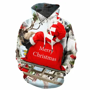 3d толстовки, рождественские свитшоты для мужчин, повседневная толстовка с капюшоном Санта-Клауса, мужская одежда с 3D-принтом в стиле хип-хоп, Забавная мужская одежда с 3D-принтом