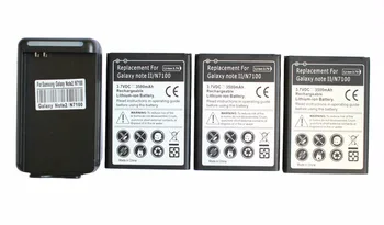 3x3500 мАч Сменный Литий-ионный Аккумулятор + USB Настенное Зарядное Устройство Для SamSung Galaxy Note 2 II N7105 N7100 I605 I607 R950 T889 L900 I317