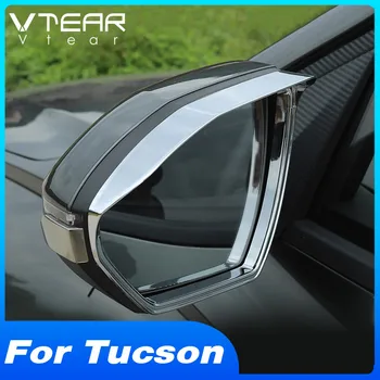ABS Хромированное Зеркало Заднего Вида Дождь Брови Солнечный Козырек Крышка Модификация Экстерьера Аксессуары Для Hyundai Tucson Nx4 2022 2021
