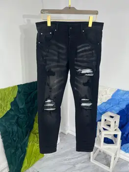 Q04963 Модные мужские джинсы 2023 Подиум Роскошный известный бренд Европейский дизайн мужская одежда для вечеринок