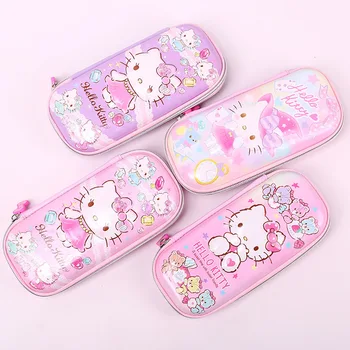 Sanrio Kawaii Канцелярские принадлежности Caneta Hello Kitty Пенал для учеников начальной школы, девочек, милый пенал большой емкости, розовый