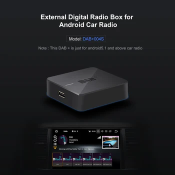 Автомобильный DAB + Цифровой Радиоприемник Type C Порт DAB + Box Адаптер Радиоприемника с Антенной DAB + Приемник для Автомобильного Радио Android 5.1