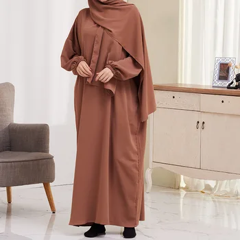 Ближний Восток Дубай Мусульманское Платье-Хиджаб Турция Этническое Женское Платье Длинный Халат Абайи для Женщин Кафтан Femme Musulman