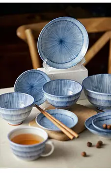 Набор бытовой керамической посуды, простой и продвинутый на ощупь, керамическая чаша с одной чашей для высоких ног