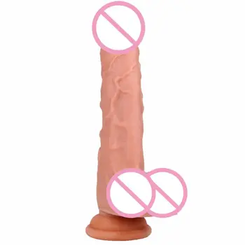 Реалистичный фаллоимитатор 8,3 дюйма с присоской, искусственный пенис, секс для взрослых, женский массаж, игрушки для мастурбации E1YC