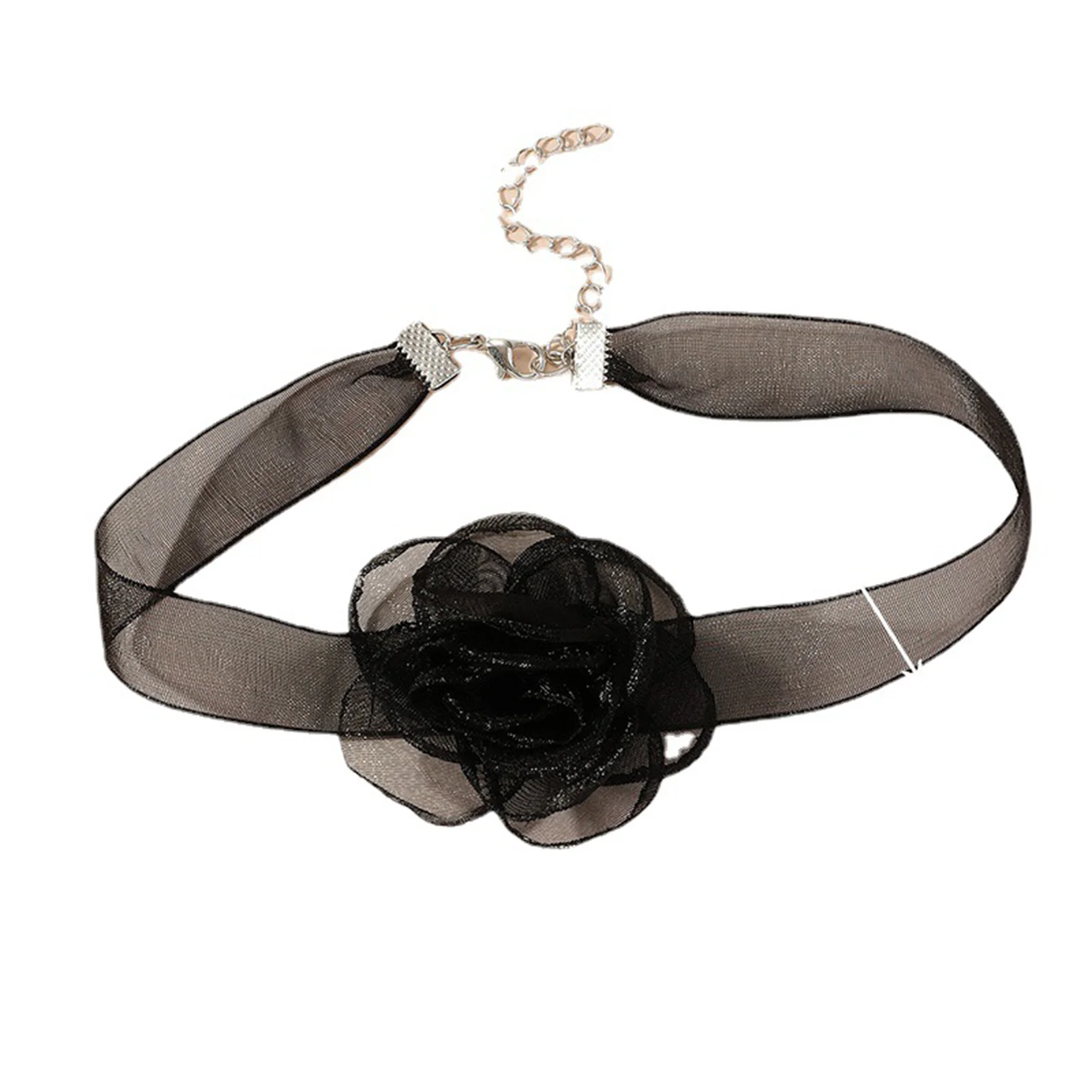 Ожерелье-чокер с цветочным воротником, сексуальные черные тюлевые чокеры, ожерелья, украшения для вечеринки, маскарадный костюм . ' - ' . 0
