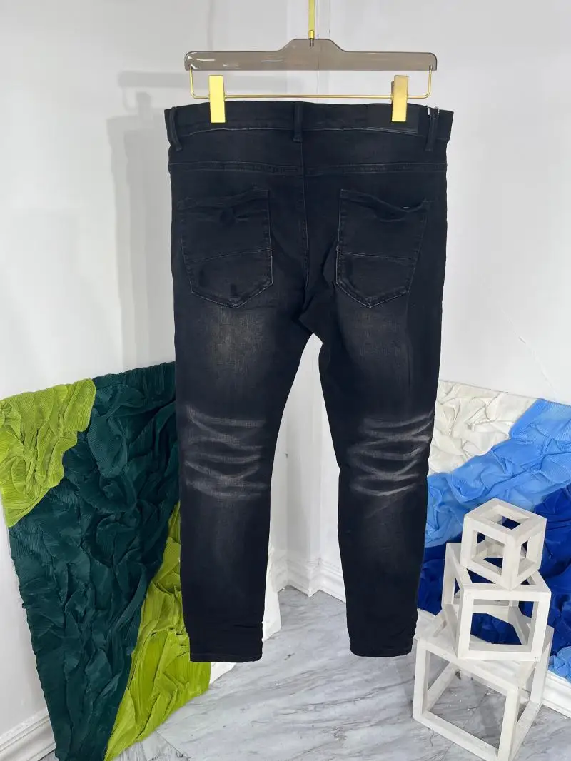 Q04963 Модные мужские джинсы 2023 Подиум Роскошный известный бренд Европейский дизайн мужская одежда для вечеринок . ' - ' . 5
